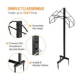 thumbnail image 4 of Heavy Duty Detachable Garden Hose Holder For Freestanding Water Hose Storage Stand Rack, Stable And Durable Iron Hose Hanger, 4 of 8