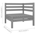 thumbnail image 4 of vidaXL 4 Piece Garden Lounge Set Solid Pinewood Grey, 4 of 5