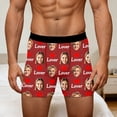 thumbnail image 4 of KHONTS Customized Men's Boxers - Personalized Gifts for Boyfriend - Custom Underwear Brick Red S, 4 of 8