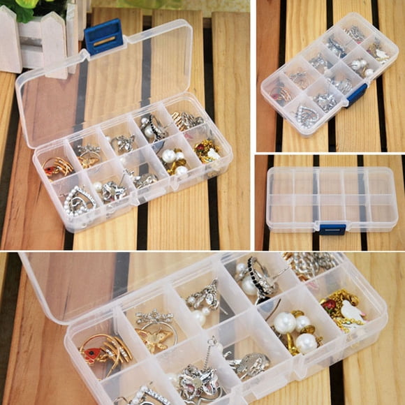 Chmadoxn Storage Trunks,Closet Organizers and Storage, Organization and Storage, Storage Bins, Storage Containers Storage Case Box Container Pills Jewelry Nail Art Tips 10 Grids a bottle