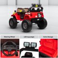 thumbnail image 4 of VOLTZ TOYS 24V Kids Ride-On Jeep Truck with Extendable Cabin, 2-Seater Off-Road Electric Car with Quad Motors & Parent Remote Control, EVA Rubber Wheels, Bluetooth, Gift for Boys & Girls Aged 3-8, 4 of 7