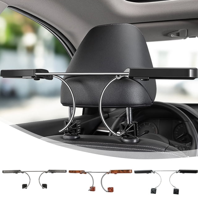 Bowayaoa Car Clothes Hanger Multifunctional Retractable Shelf for Suits Jackets Storage Organizer Hooks Back Seat