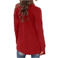 thumbnail image 3 of UPPADA Longs Cardigans Boutonnés pour Femmes Cardigan Chic à devant Ouvert Chandail à Dos Ouvert Chandails Molletonnés avec Poches Rouge,m, 3 of 6