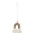thumbnail image 4 of DYNWAVECA Boho Rainbow Car Charm Tassel Car Rear View Mirror Pendant Handmade Wood Bead Essential Oil Diffuser for Wall Home Decor Pink, 4 of 9