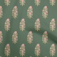 thumbnail image 1 of oneOone Velvet Forest Green Fabric Asian Block Floral Sewing Craft Projects Fabric Prints By Yard 58 Inch Wide, 1 of 4