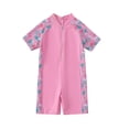 thumbnail image 2 of TopLLC Mode Fille Maillot de Bain Deux Pièces Manches Courtes Hauts Col Rond Ensemble Pantalon Court Fille Serveur, 2 of 6