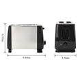 thumbnail image 3 of yievot Extended Double Sided Heated Toaster 2 Slices Wide Slot 800W Multifunction Toaster With Removable Crumb Tray 7 Bread Level Settings, 3 of 5