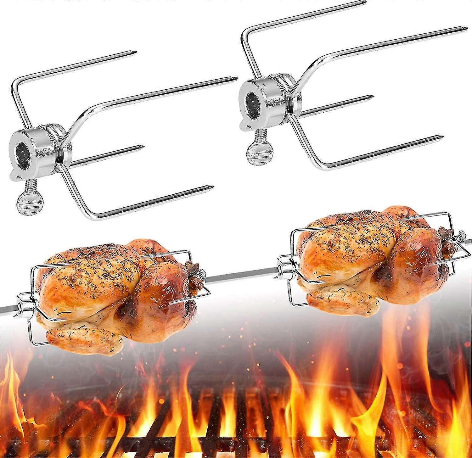 Stainless Steel BBQ Fork Grill Accessories Charcoal Grill Fork