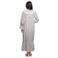 thumbnail image 4 of Moomaya Robe de Nuit Maxi pour Femmes en Coton à Col en V Imprimé avec Bordure Volantée, 4 of 5
