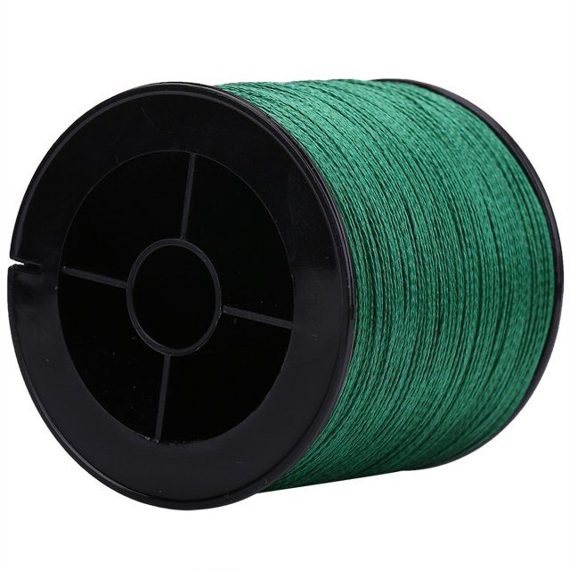 WALFRONT 1pc 300m PE Braided 4 Strands Super Strong Fishing Lines Multi-filament Fish Rope Cord Green ,Fishing Line, 4 Strands Fish Line