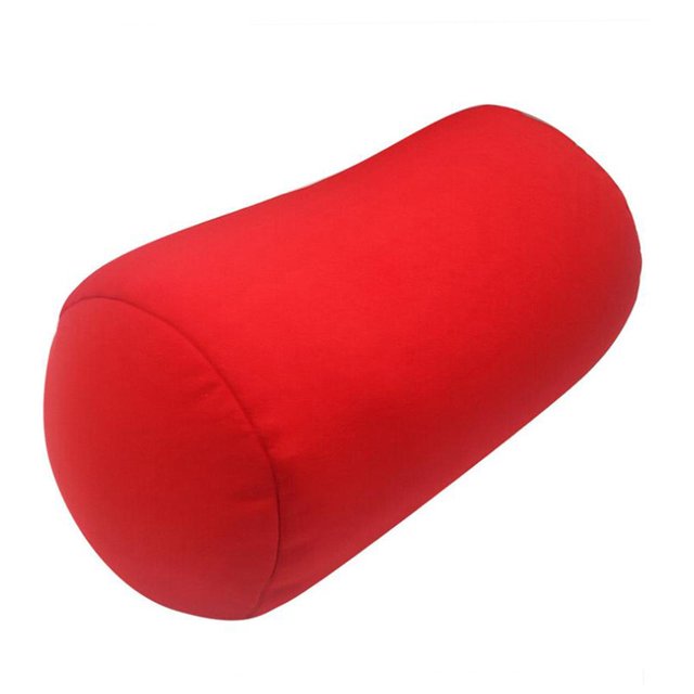 Abbracc Sleeping Bolster Pillow Body Support Round Column Neck Cushion Bright Red