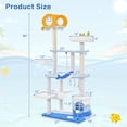 thumbnail image 3 of Petsite Ocean-themed Cat Tree Tower with Sisal Covered Scratching Posts Condo Perch Hammock, 3 of 10