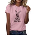 thumbnail image 1 of Tauxra Hauts d'Été à Manches Courtes pour Femmes, T-Shirts à Col Rond pour Femmes, Blouse T-Shirt Décontractée à Imprimé de Pâques, 1 of 6