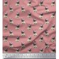 thumbnail image 1 of Soimoi Poly Georgette Fabric Pug Dog Decor Fabric Printed Yard 42 Inch Wide, 1 of 3