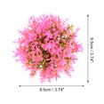 thumbnail image 4 of 1 Pcs Aquarium Plants Decorations Artificial Grass Ball Pink 3.74x3.74 Inch, 4 of 7