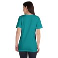 thumbnail image 3 of Inkmeso T-Shirt Basique à Col Rond pour Femmes, Manches Courtes, Coupe Régulière, Long Tee, Haut d'Entraînement, 3 of 8