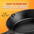 thumbnail image 3 of NutriChef Non Stick Pre Seasoned Cast Iron Skillet Frying Pan, 3 Piece Set, 3 of 7