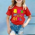 thumbnail image 2 of Chandail à Manches Longues pour Enfants Filles Tenues pour Tout-Petites Fille Carnaval pour Enfants Couleur Imprimée Col Rond T-Shirt à Manches Courtes, 2 of 4