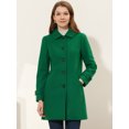 thumbnail image 2 of INSPIRE CHIC Manteau Caban Trench d'Hiver pour Femme à Col Peter Pan Vert TP, 2 of 6