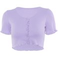 thumbnail image 1 of Tank Crop Tops Y2K Women Button Knitted Short Sleeve - Purple, 1 of 2