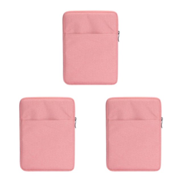 Youkk Stylish Protective Bags For Kindles Easy To Carry Well Protection Zip Closure E-Book Bag Exterior Pocket pink 6inch 3Set