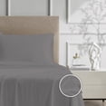 thumbnail image 3 of Color Sense 100% Cotton Percale Cool & Crisp 4-Piece Sheet Set Full Dark Gray, 3 of 5