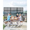 thumbnail image 3 of Eastvita 72in×40in Heavy-Duty/Rust-Resistant Freestanding Metal Privacy Screen for Outdoor Patio - Weatherproof Design Patio Privacy Screen, 3 of 6