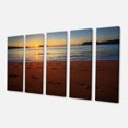 thumbnail image 2 of Foot printed Sandy Ocean Beach - Seashore Canvas Art Print, 2 of 3