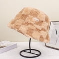 thumbnail image 4 of Winter Hat Thick Soft Furry Plush Patchwork Color Matching Windproof Cold Resistant Outdoor Skiing Cycling Fisherman Hat Basin Cap, 4 of 10