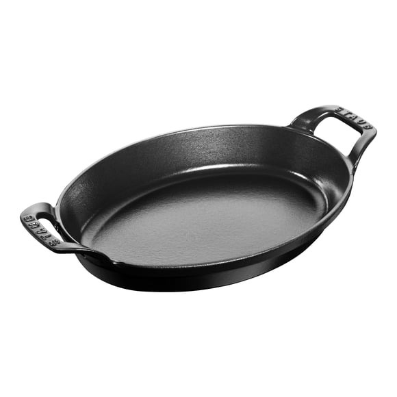 STAUB Spécialités Plat Ovale en Fonte 1,6 L pour Four, Noir