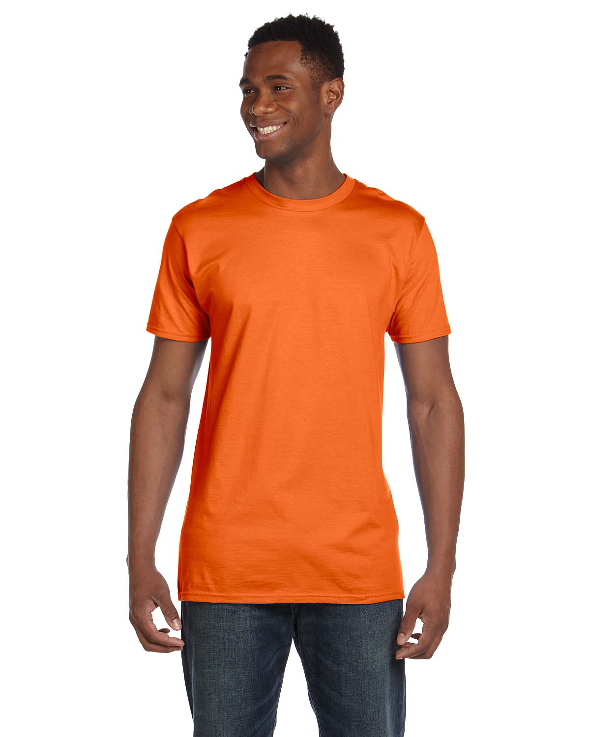 Hanes Mens Ringspun Cotton Crewneck Nano-T T-Shirt, Style 4980