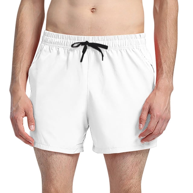 Mens Shorts Mens Casual Solid Color Casual Drawstring Pockets Elastic Sports Shorts