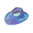 thumbnail image 1 of Cowboy Party Hat Light up Holographic Rave Caps Funny Hats Sparkly Glitter Space, 1 of 8