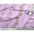 thumbnail image 3 of Soimoi Poly Crepe Fabric Bird,Cage & Floral Artistic Print Fabric by The Yard 42 Inch Wide, 3 of 3