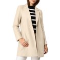 thumbnail image 2 of INSPIRE CHIC Manteau Long Classique pour Femme à Revers Cranté, Manches Longues, 2 of 6