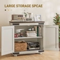 thumbnail image 4 of HOMCOM Armoire de Rangement, Buffet Bahut avec Porte de Grange, Tablette Ajustable, 4 of 10
