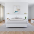 thumbnail image 2 of Nexera Paris Platform Bed and Panoramic Headboard, White, 2 of 6