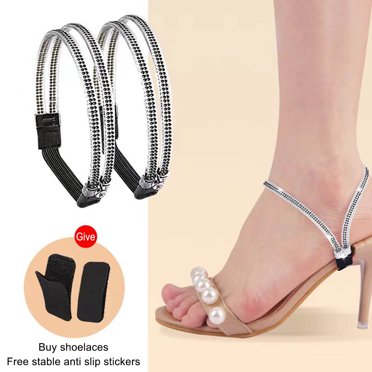 Elastic High Heels Shoe Straps, Replacement Ankle Straps For Heels, Rhinestone Elastic Shoe Ankle Straps, Antiloose Strap For High Heels