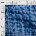 thumbnail image 2 of oneOone Velvet Medium Blue Fabric Diagonal Craft Projects Decor Fabric Printed By The Yard 58 Inch Wide, 2 of 4