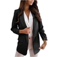 thumbnail image 2 of Aqestyerly Manteau Blazer Uni pour Femme, Veste Mode à Col Rabattu à Manches Longues HWRETIE, 2 of 8