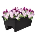 thumbnail image 2 of The HC Companies Deck Railing Planter Box with Removable Drain Plugs, 24", Black, 2 of 2