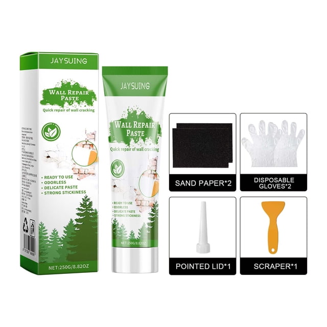 Vaidha Pâte de Réparation Murale Trou Mural Clou Fissuré Réparation des Yeux Peinture Murale Blanche Réparation Ménagère Murale 150g