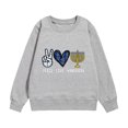 thumbnail image 1 of PMVFHDE Liquidation Chandails pour Enfants Chandails pour Enfants Hanoucca Menorah Imprimé Chandail Chaud à Col Rond Chandail à Manches Longues à Col Rond Chandails pour Fille, Gris, 4-5 Ans, 1 of 3