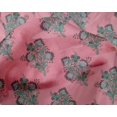 thumbnail image 4 of oneOone Silk Tabby Fabric Leaves & Floral Block Print Fabric By Yard 42 Inch Wide, 4 of 4