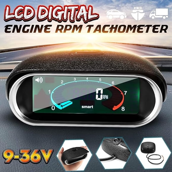 Becaristey Car Tachometer Small And Light Weight High Accuracy Shock Absorbent Sensitive Digital Speedometer As Shown 1Set