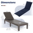 thumbnail image 3 of Costway Chaise Longue de Patio Fauteuil Inclinable avec Dossier Réglable à 3 Positions et Coussin Bleu, 3 of 8