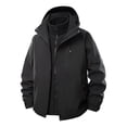 thumbnail image 3 of Sentmoon Men Winter Coats Solid Color Long Sleeve Hooded Neck Men Jacket Oversized Zipper Windbreaker Waterproof Fall Mens Clothes with Pockets Soft and Comfortable for Climbing and Hiking, 3 of 9