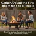 thumbnail image 4 of Sunnydaze Outdoor Camping or Backyard Round Cast Iron Rustic Fire Pit Bowl with Handles - 34" - Steel Finish, 4 of 10