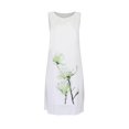 thumbnail image 4 of Pisexur Robe Grande Taille pour Femmes Ensemble Deux Pièces Robes d'Été - Été Décontracté Imprimé Floral Col Rond Sans Manches Jupe Unie Robe Maxi en Chiffon, 4 of 6