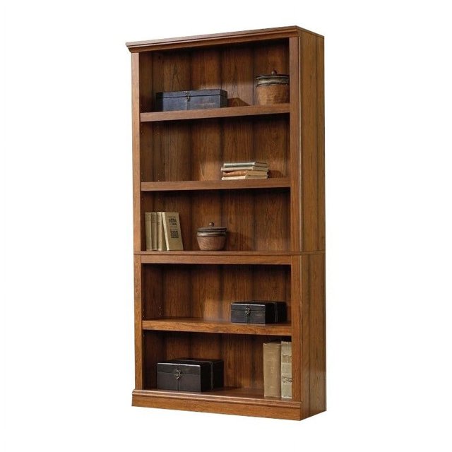 Pemberly Row Bibliothèque Moderne à 5 Tablettes en Bois d'Ingénierie, Cerisier Washington
